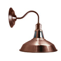 Copper Wall Light 30cm Barn Slotted Shade – High Polish Wall Sconce