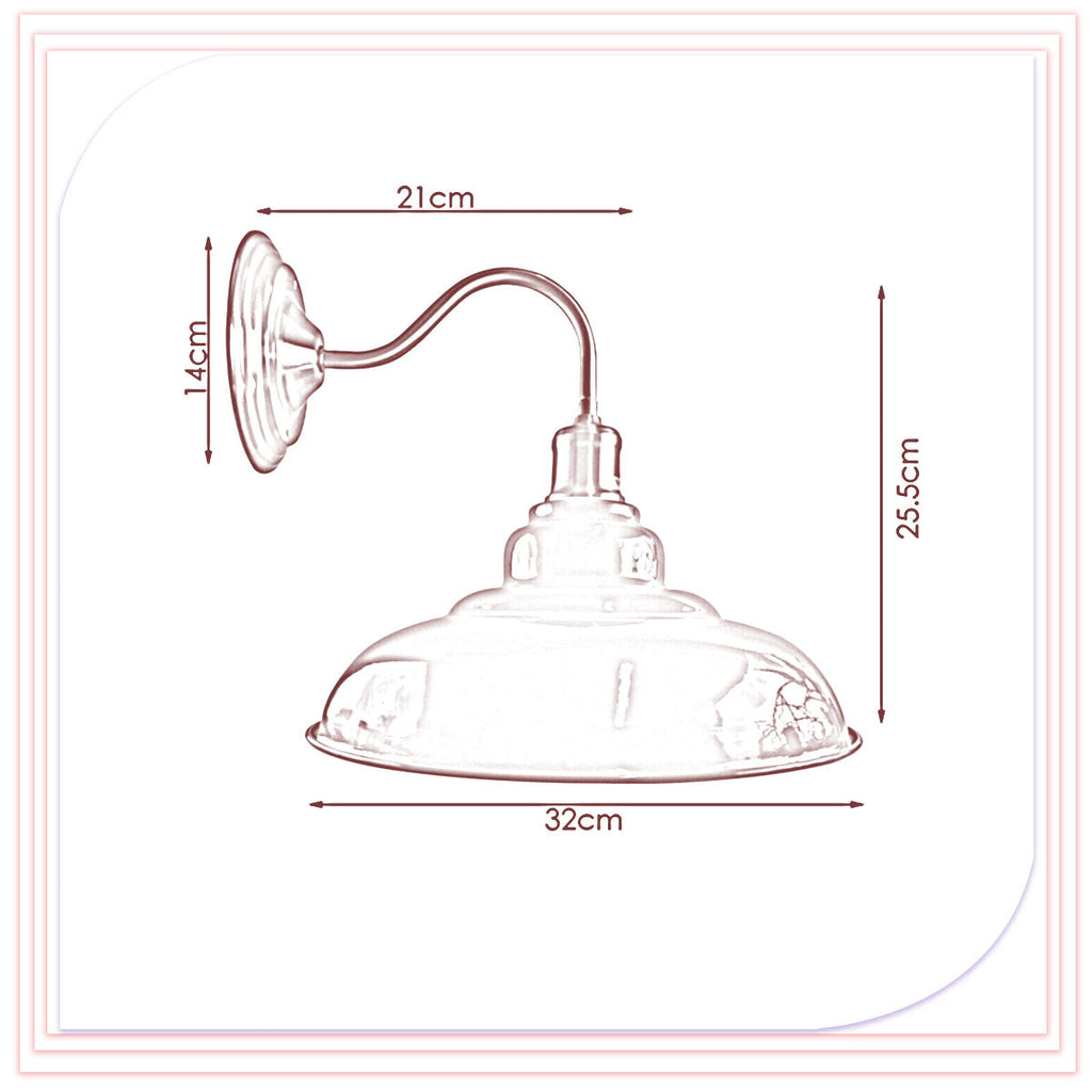 Blue Modern Industrial Indoor Wall Light – Painted Metal