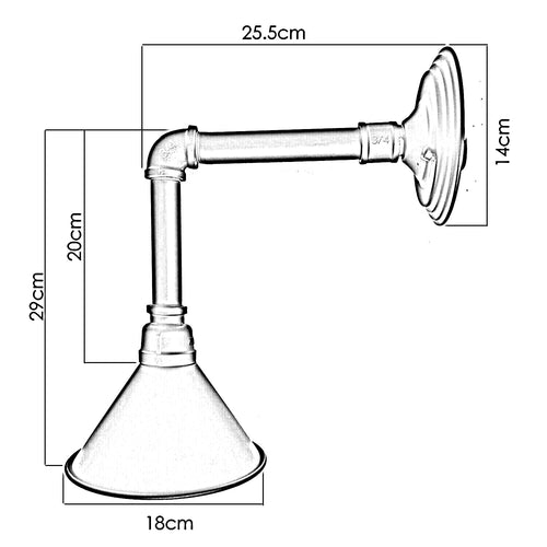 Black Steampunk Retro Wall Pipe Lamp – Vintage Wall Sconce